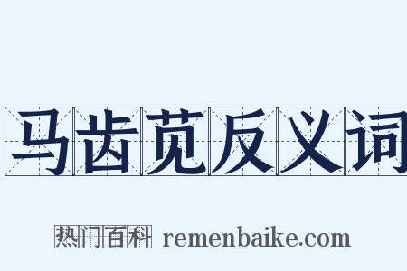 马齿苋反义词是什么意思的图片